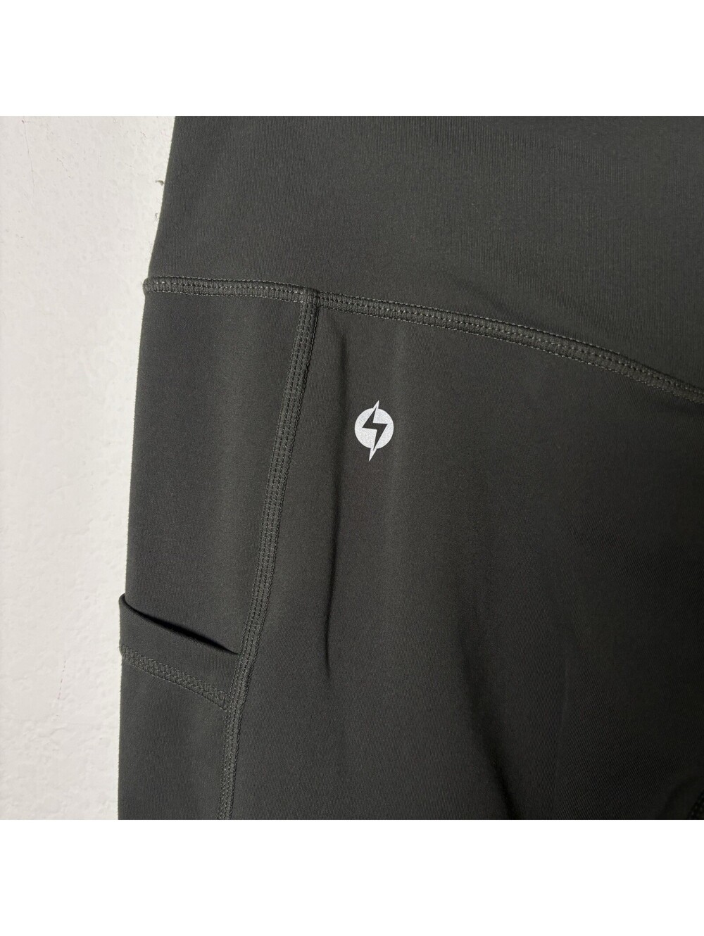 Popflex Supersculpt Leggings With Pockets 27” Inseam Size M Olive Green Gym Yoga - Picture 3 of 6